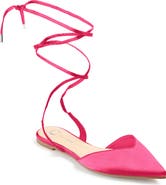Journee Collection Lace-up Pointed-toe Flat