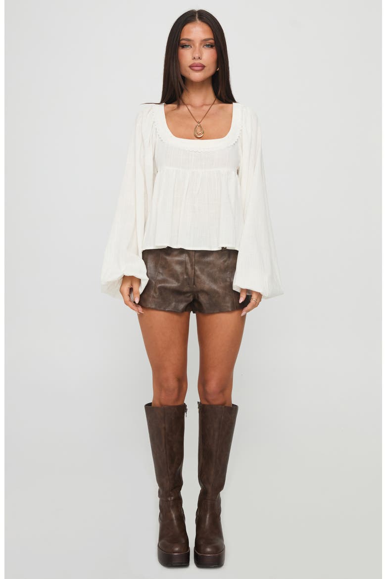 Benjie Long Sleeve Top, Alternate, color, WHITE