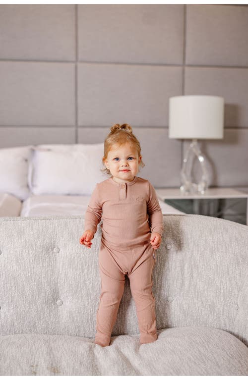 Pouf Girls Henley Footie In Pink