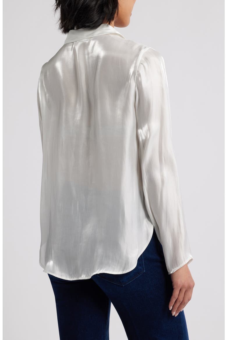 Clean Button-Up Shirt, Alternate, color, WHITE SHIMMER