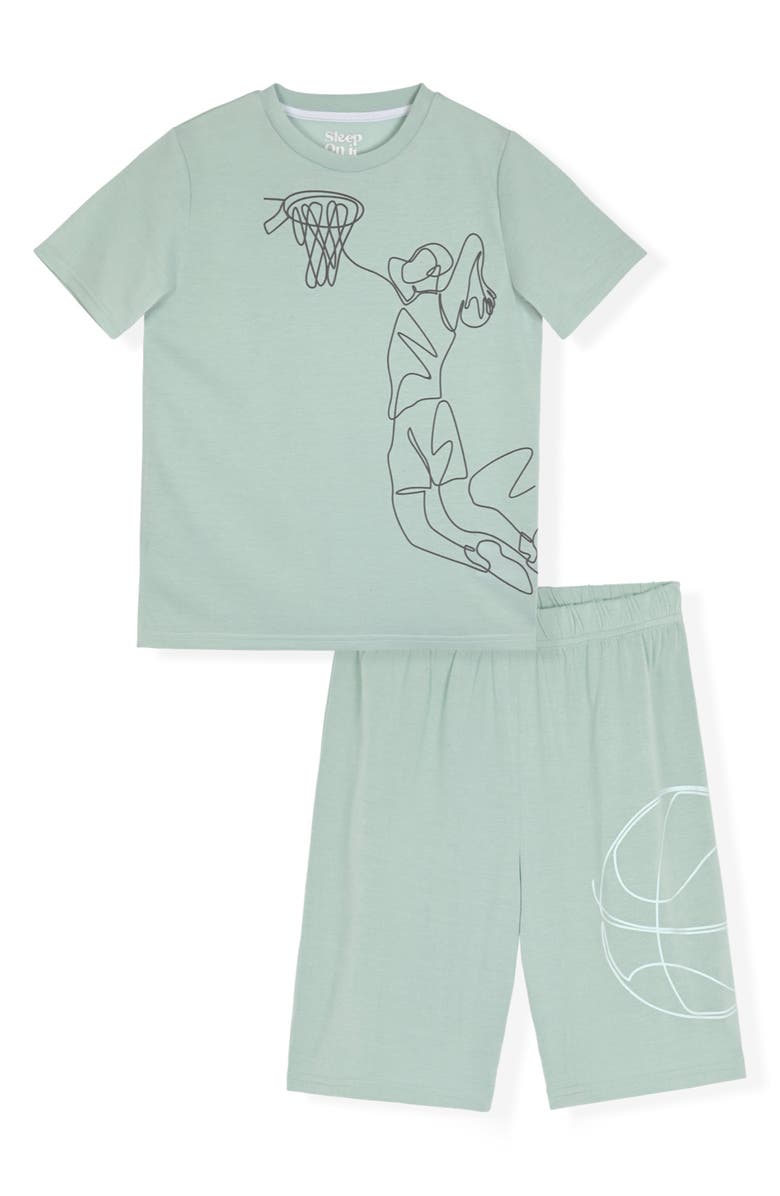 CLOUD NINE Kids' Two-Piece Short Pajamas, Main, color, 