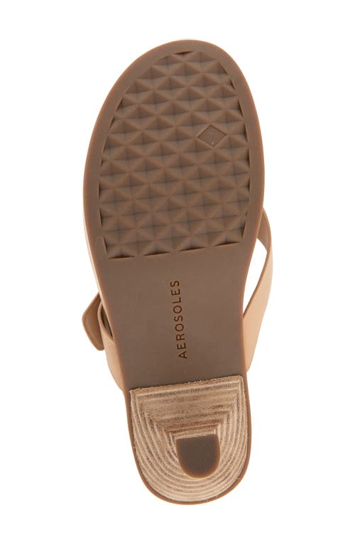 Aerosoles Calvin Flip Flop In Beige Bisque Leather
