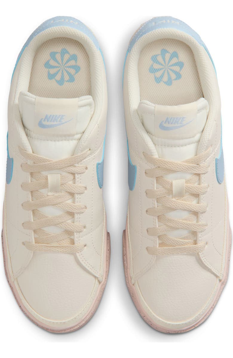 Nike Court Legacy Sneaker, Alternate, color, Pale Ivory/ Blue/ Red