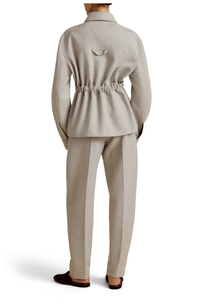 Marina Moscone Cotton Belted Bomber, Alternate, color, Perla