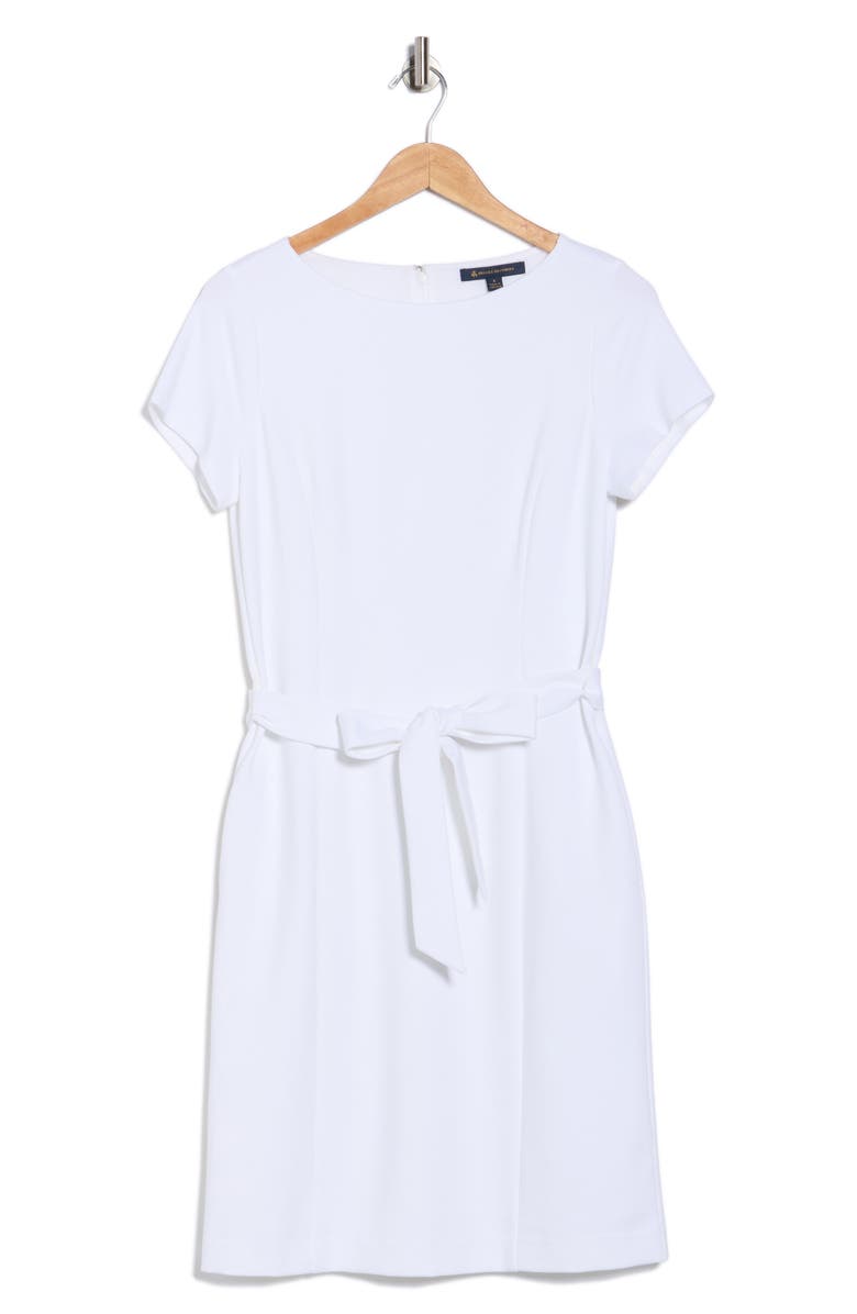 Brooks Brothers Belted Dress, Alternate, color, White
