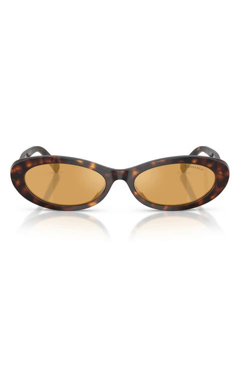 56mm Oval Sunglasses