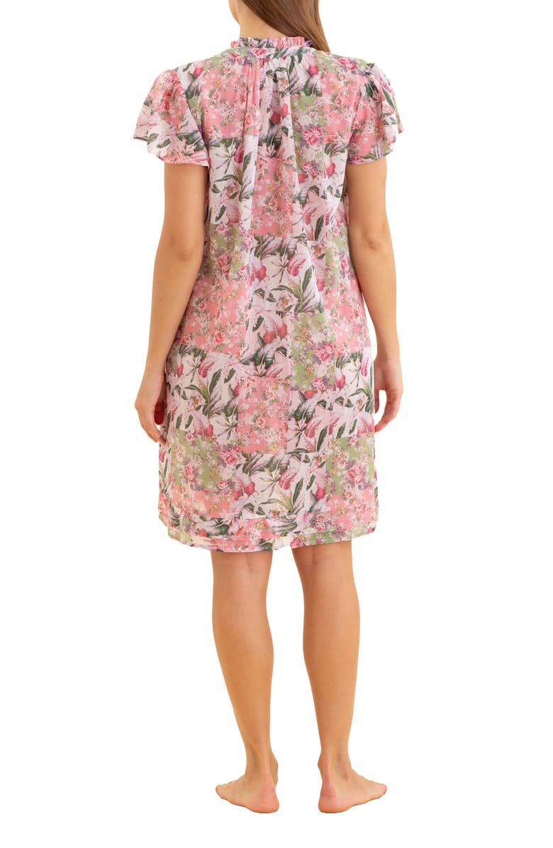 Papinelle Palisades Flutter Sleeve Cotton Voile Nightgown, Alternate, color, 