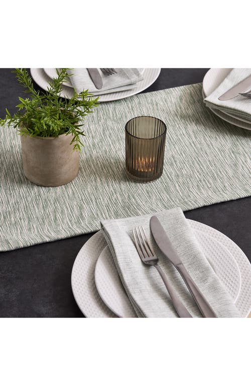 Design Imports Hedge Green Space Dyed Cotton Table Runner In Green