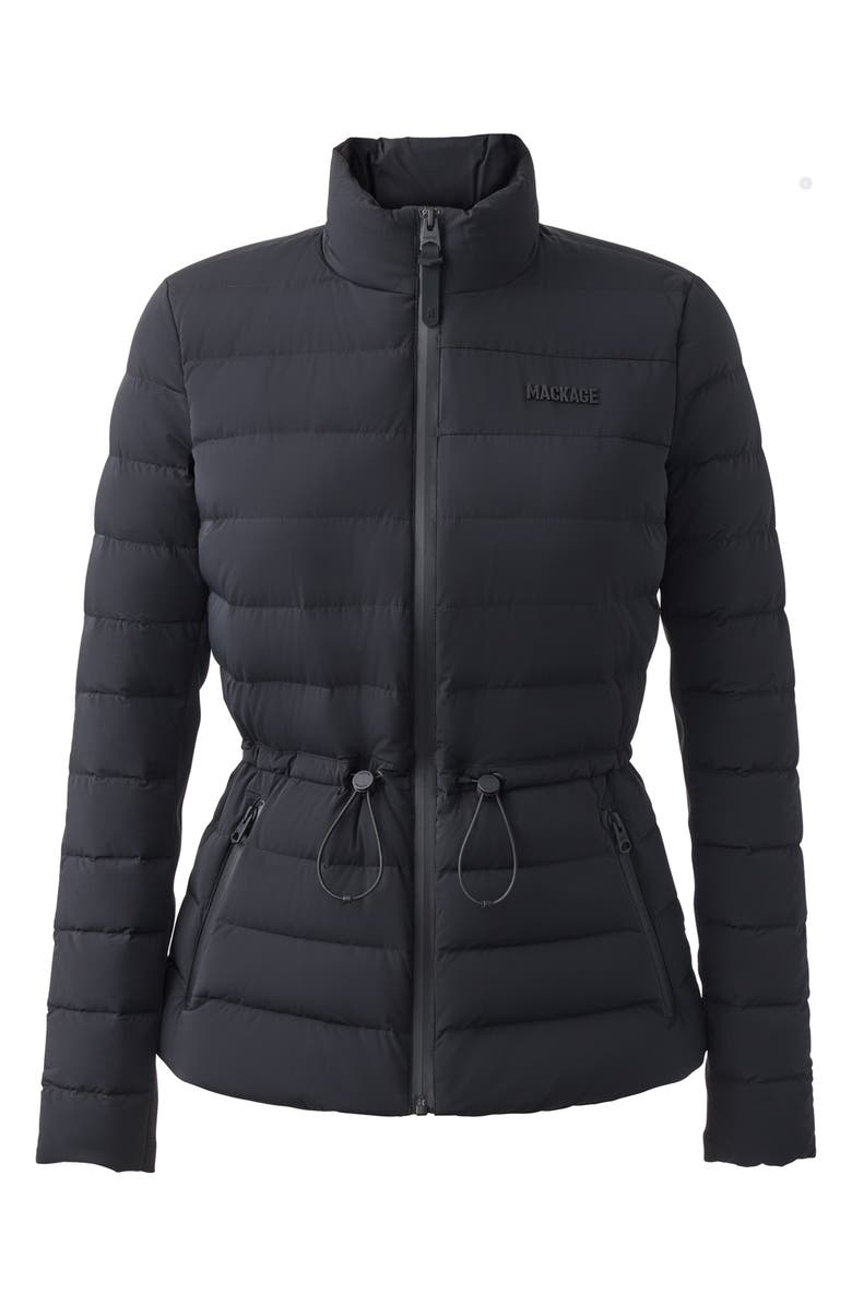 Mackage Jacey City Water Repellent Down Jacket, Alternate, color, Black