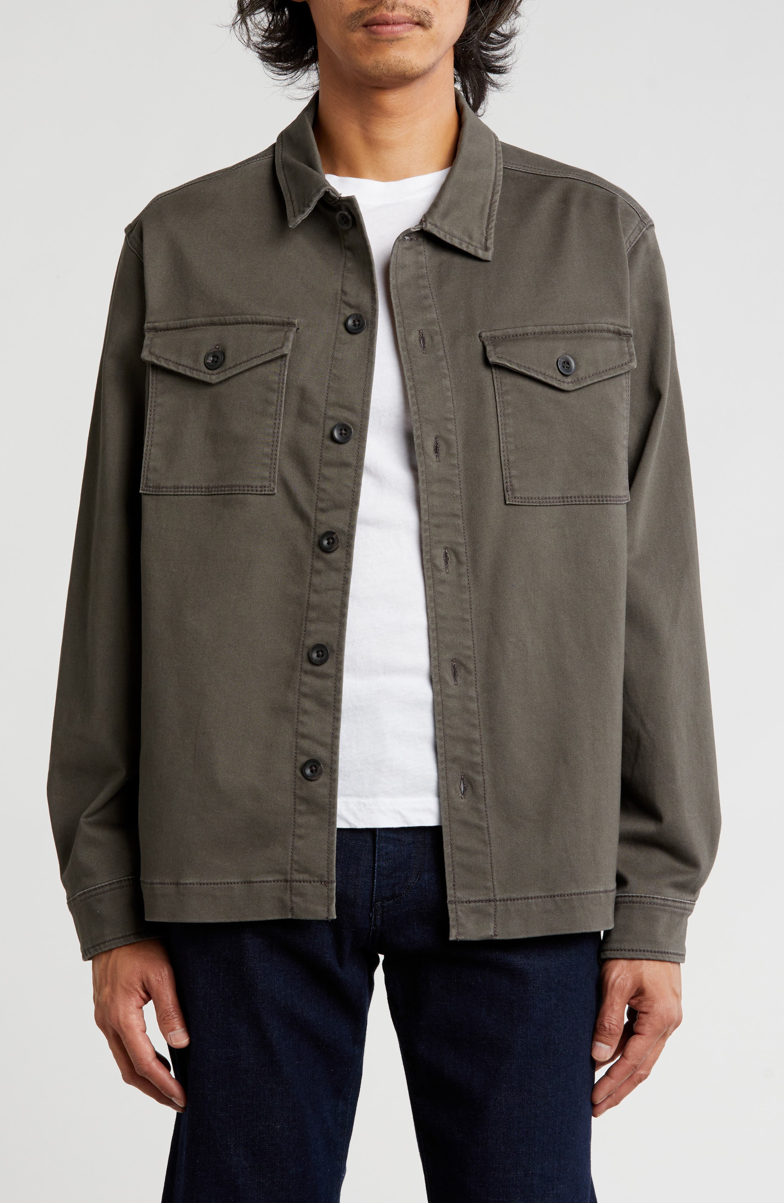 Union Lounge Twill Knit Shirt Jacket