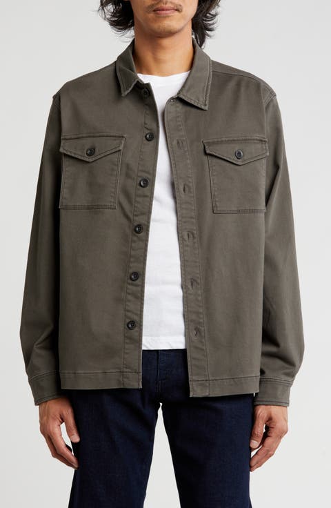 Lounge Twill Knit Shirt Jacket