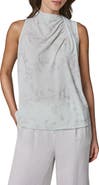 Donna Karan New York Hotfix Twist Drape Shoulder Sleeveless Top
