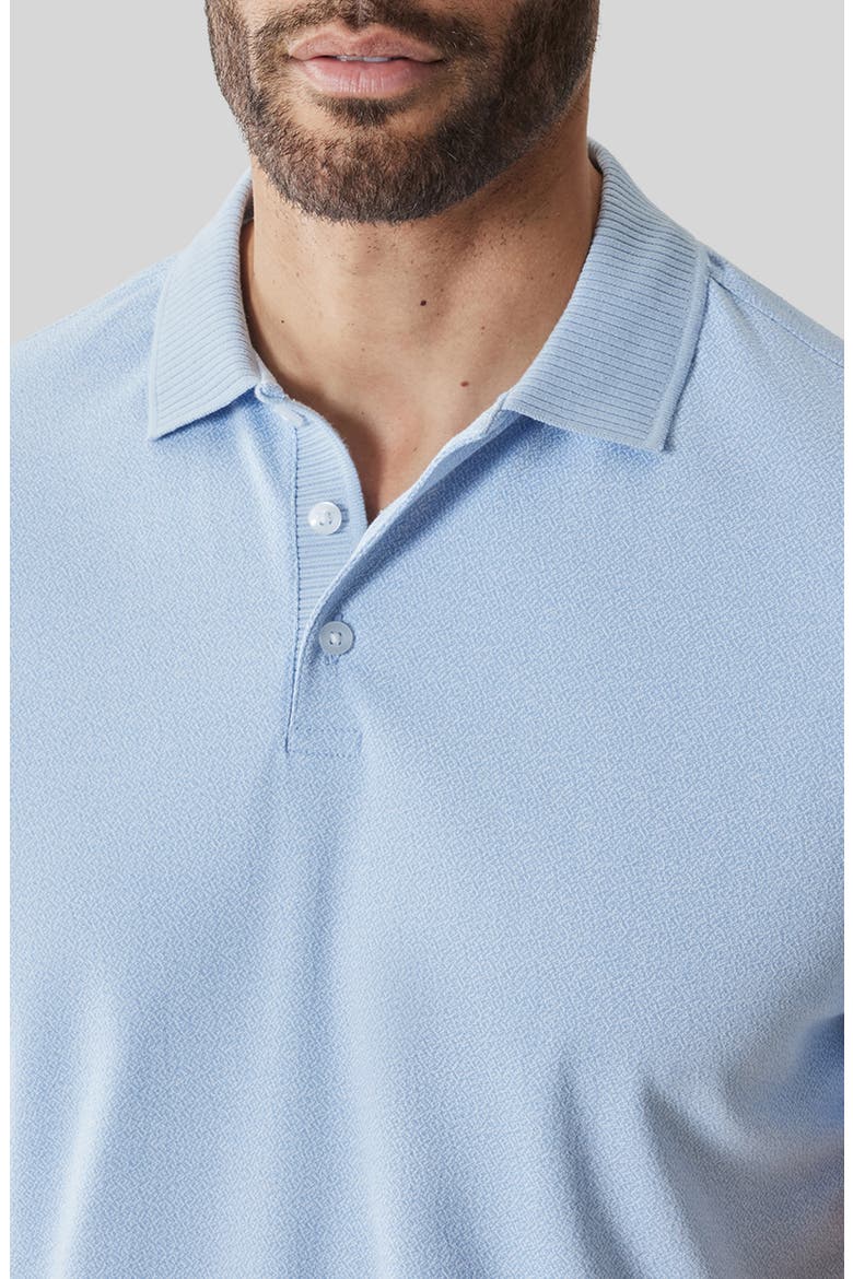 Rib Collar Polo, Alternate, color, LIGHT BLUE