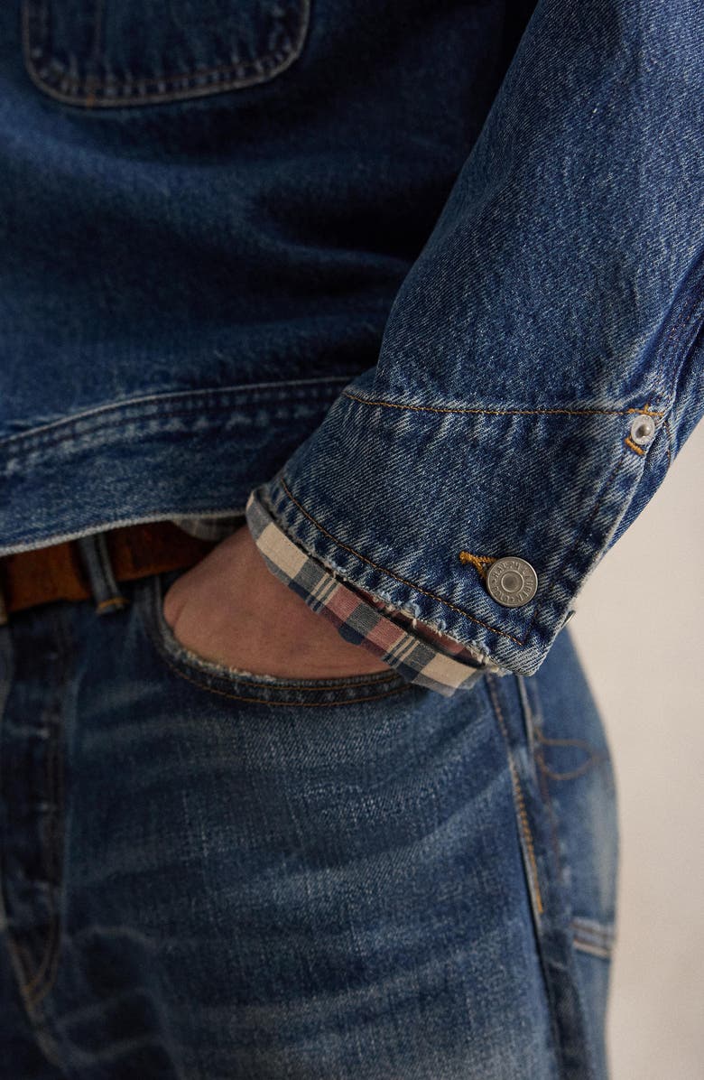 Polo Ralph Lauren Corduroy Collar Denim Trucker Jacket, Alternate, color, Outpost