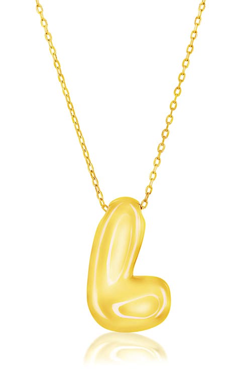Bubble Initial Pendant Necklace