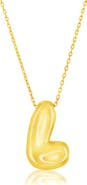 SIMONA Bubble Initial Pendant Necklace