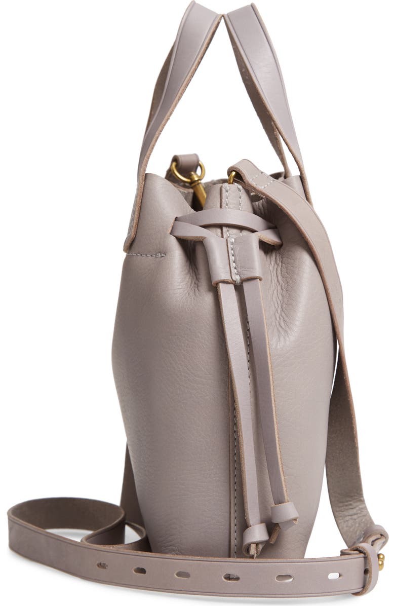Madewell The Mini Pocket Transport Leather Drawstring Tote, Alternate, color,
