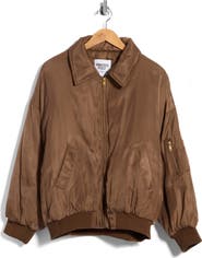 Princess Polly Say Less Oversized Bomber Jacket