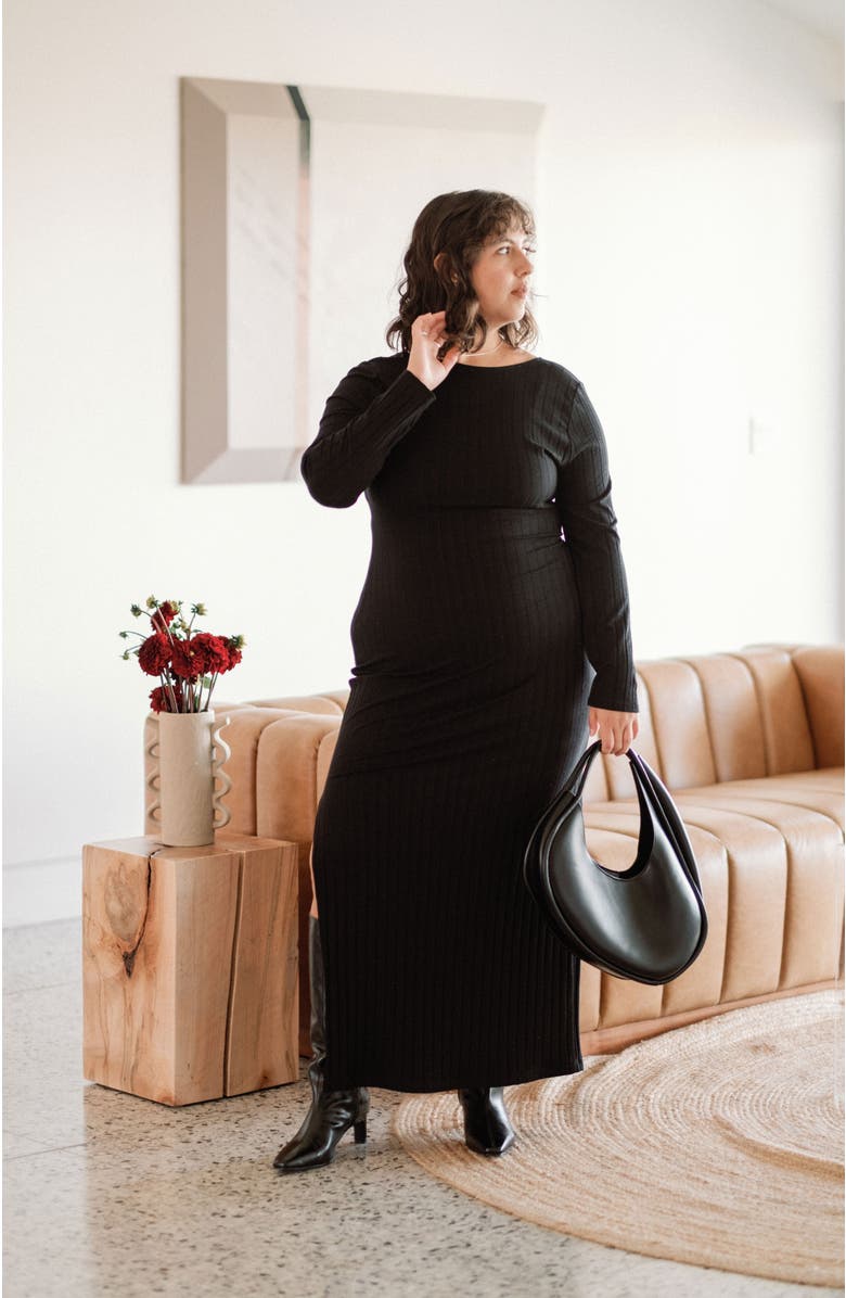 Whimsy + Row Ryan Dress, Alternate, color, Black