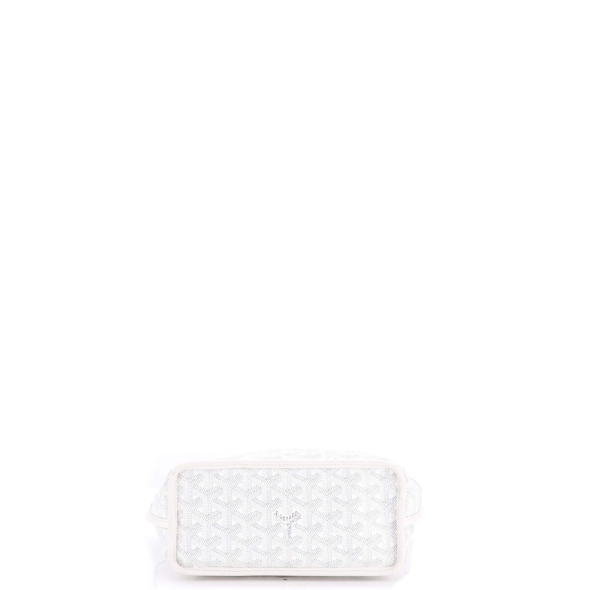 Pre-Owned Goyard Anjou Reversible Tote Coated Canvas Mini, Alternate, color, White