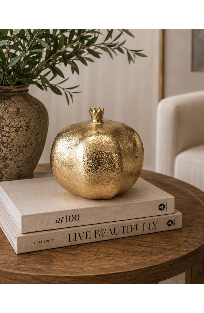 Zodax Golden Pomegranate Figurine, Alternate, color, Gold