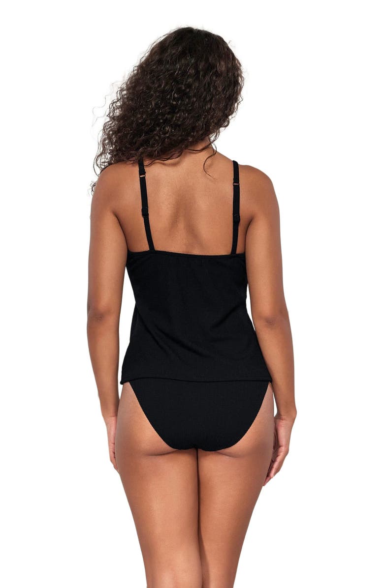 Pacifica by Sunsets Coralie Tankini Swimsuit Top - DD Cup, Alternate, color, Black Pacifica