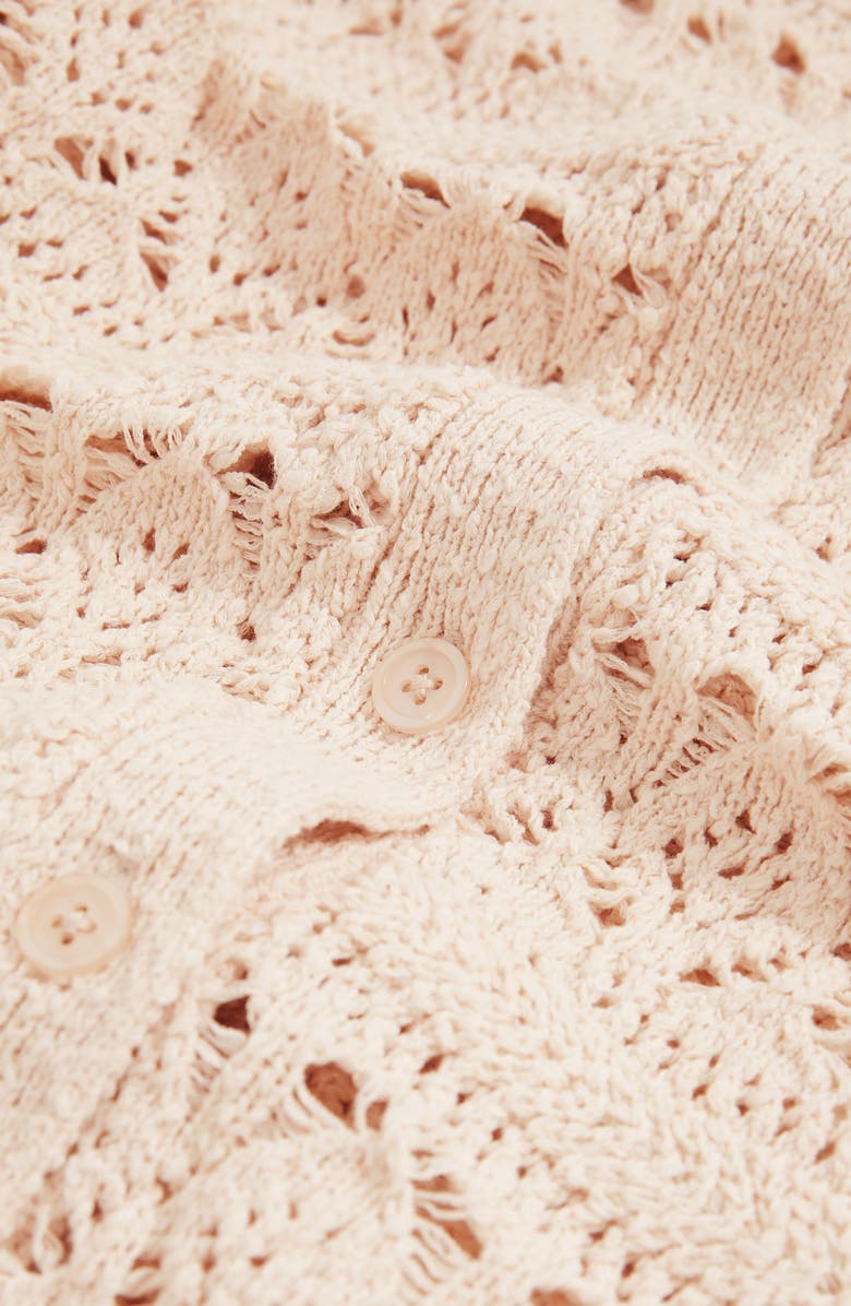 Reiss Cindy Crochet Cardigan, Alternate, color, Ivory Cream
