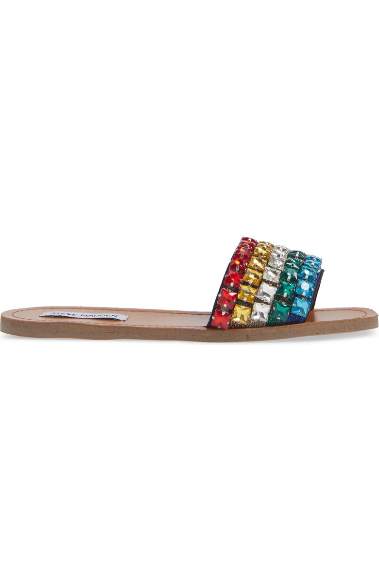 Steve Madden Serenade Crystal Embellished Slide Sandal, Alternate, color,