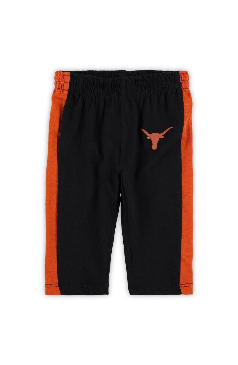 Outerstuff Newborn & Infant Texas Orange/Black Texas Longhorns Little Kicker Long Sleeve Bodysuit & Sweatpants Set, Alternate, color, 