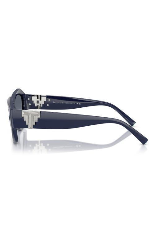 Tiffany & Co . 54mm Gradient Pillow Sunglasses In Blue