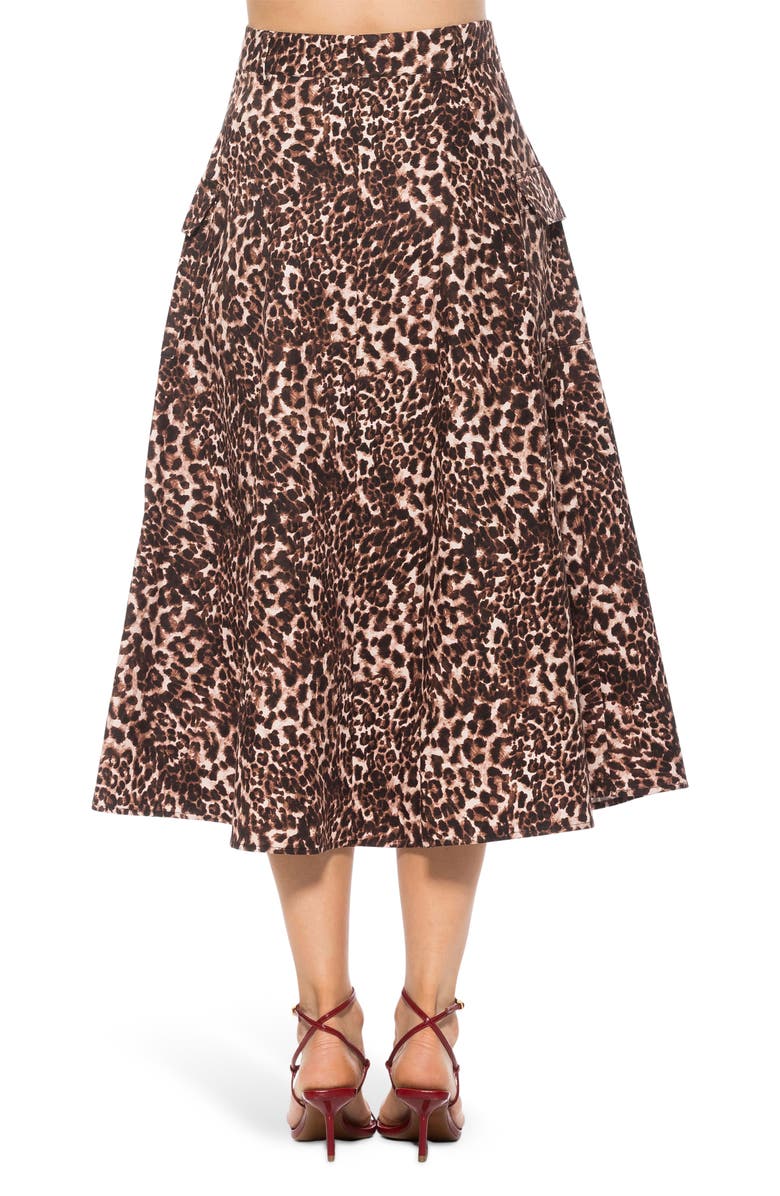 Alexia Admor Avery Cargo Midi Skirt, Alternate, color, Leopard