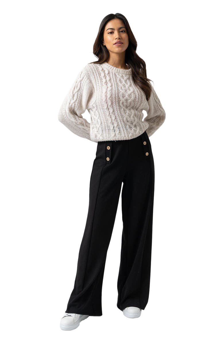 Saint + Sofia Chelsea Pant, Alternate, color, Black