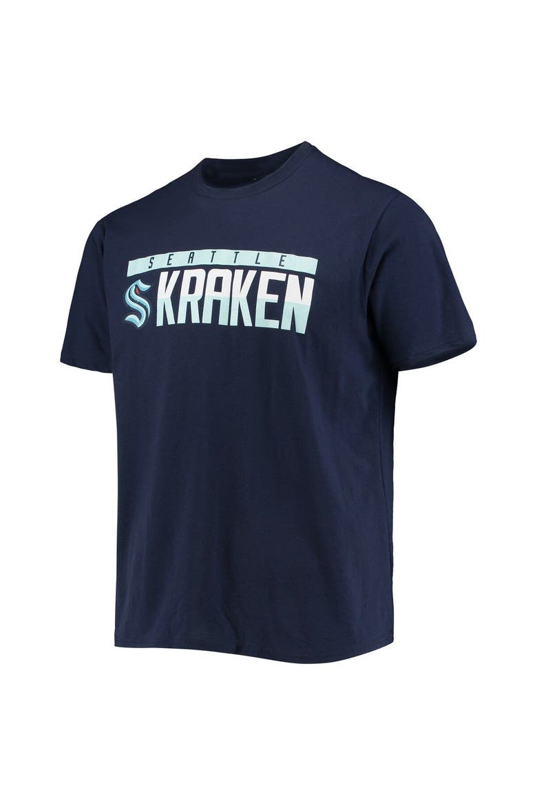 Men's Levelwear Navy Seattle Kraken Richmond Wordmark T-Shirt, Alternate, color, Navy