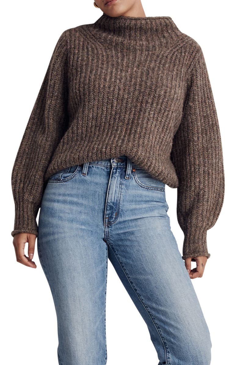 Madewell Loretto Funnel Neck Sweater, Main, color, 