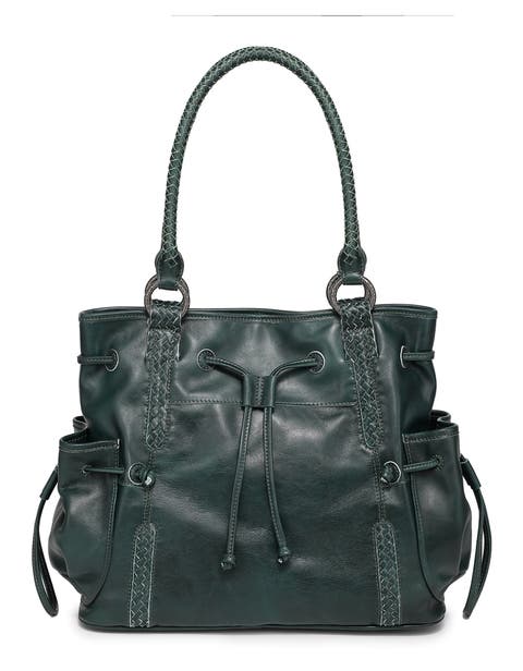 Brassia Genuine Leather Woven Utility Tote