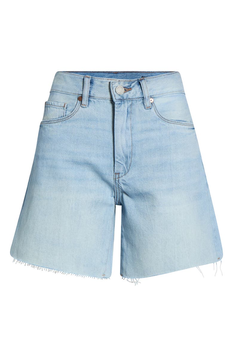BLANKNYC The Warren Raw Hem Denim Shorts, Main, color, Wave Rider