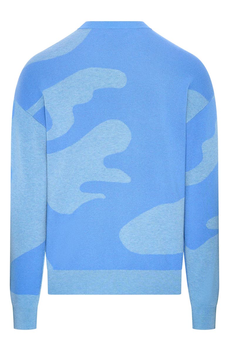 Eastside Golf Camo Crew Sweater, Alternate, color, Polaris Blue