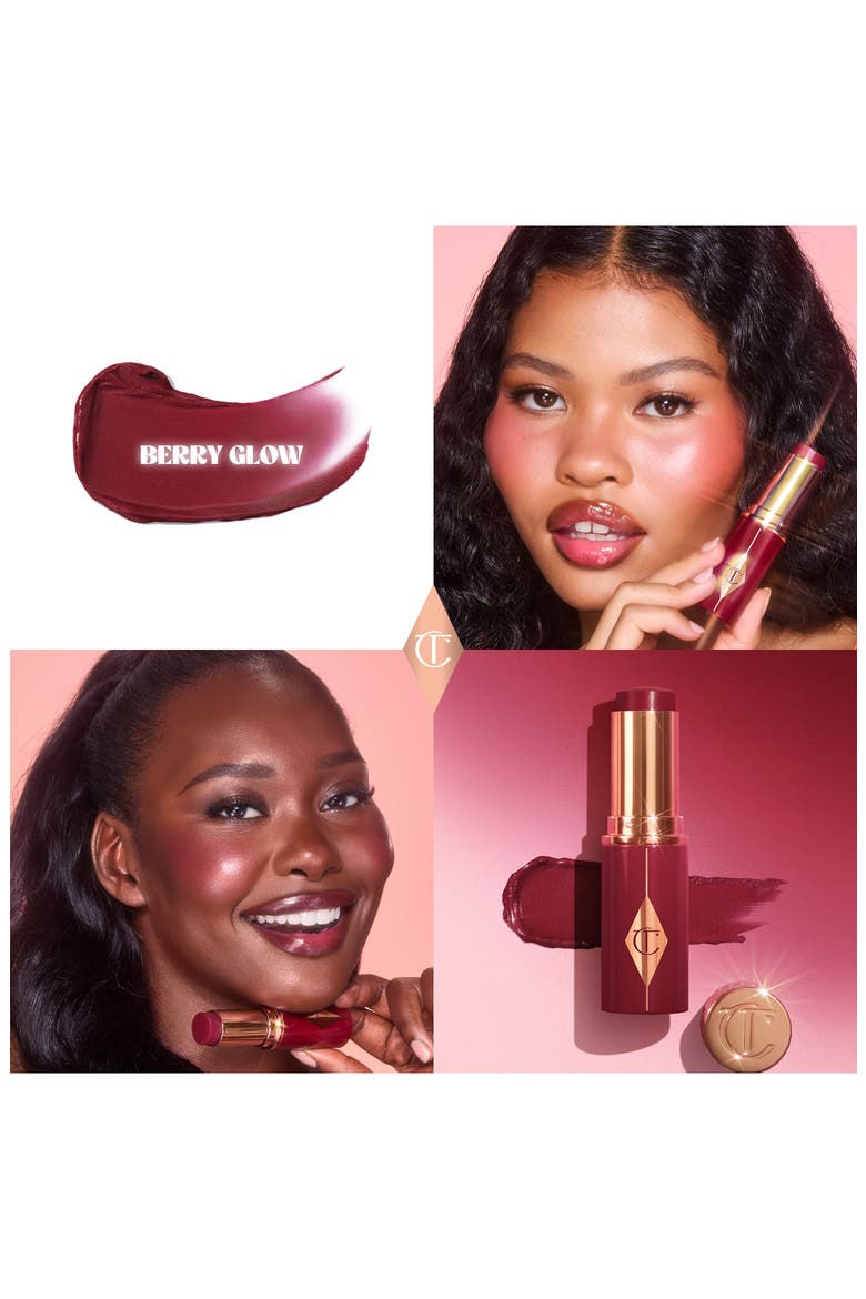 Unreal Lip + Cheek Glow Blush Stick with Hyaluronic Acid, Alternate, color, BERRY GLOW