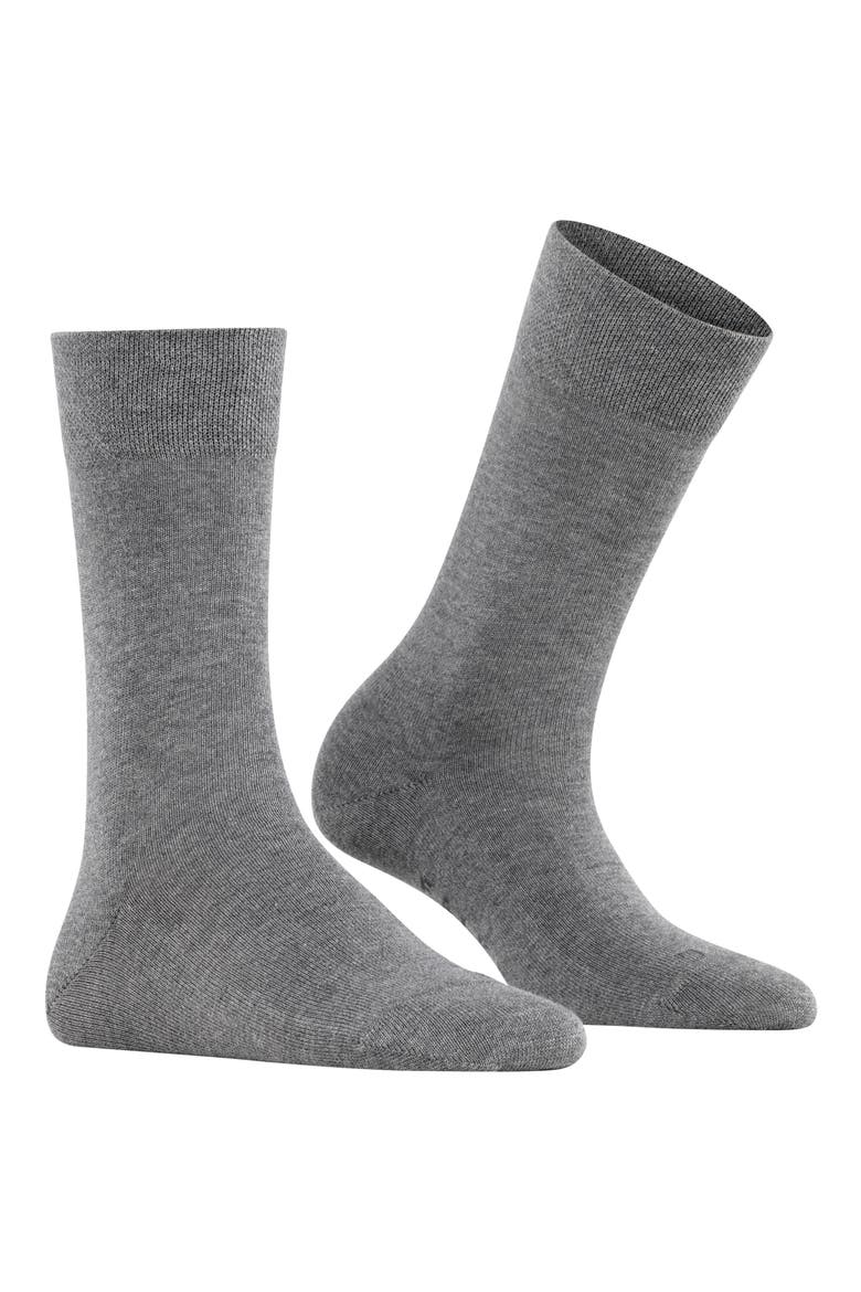 Sensitive London Cotton Blend Socks, Main, color, LIGHT GREYMEL.