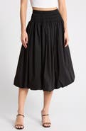 ELIE ELIE TAHARI Smocked Waist Bubble Hem Pull-On Skirt