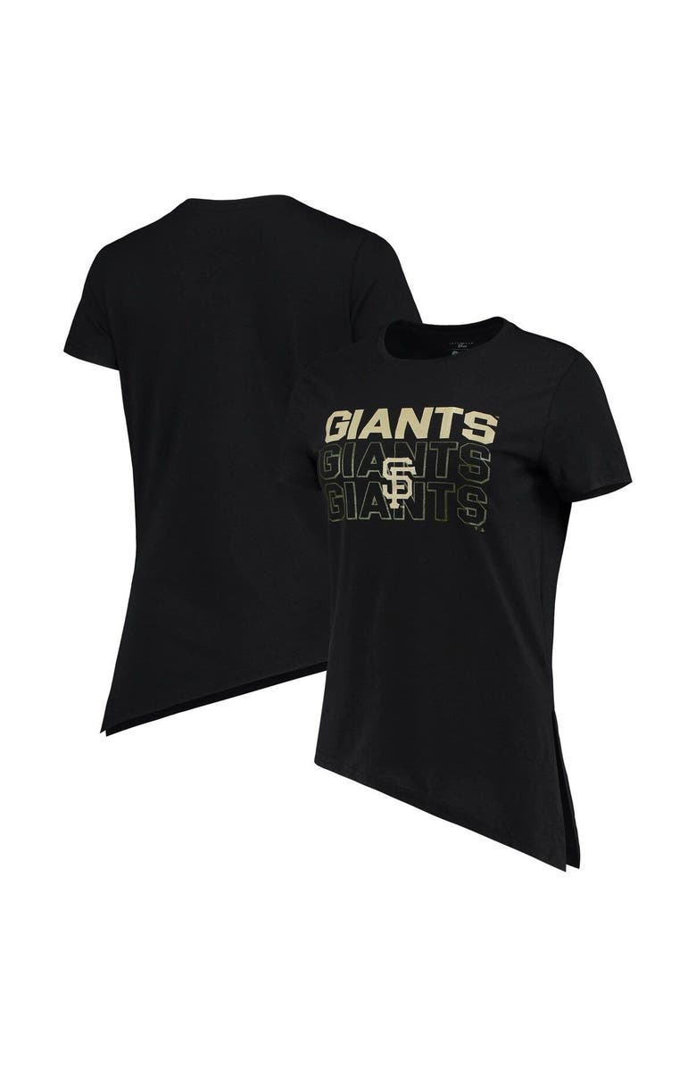 LEVELWEAR Women's Levelwear Black San Francisco Giants Birch Delta Asymmetrical T-Shirt, Main, color, Black