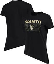 LEVELWEAR Women's Levelwear Black San Francisco Giants Birch Delta Asymmetrical T-Shirt