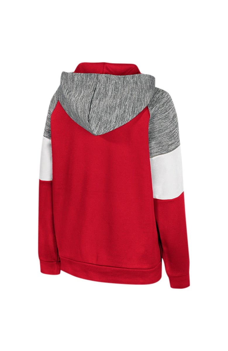 COLOSSEUM Youth Colosseum Scarlet Ohio State Buckeyes Live Hardcore Raglan Pullover Hoodie, Alternate, color, 