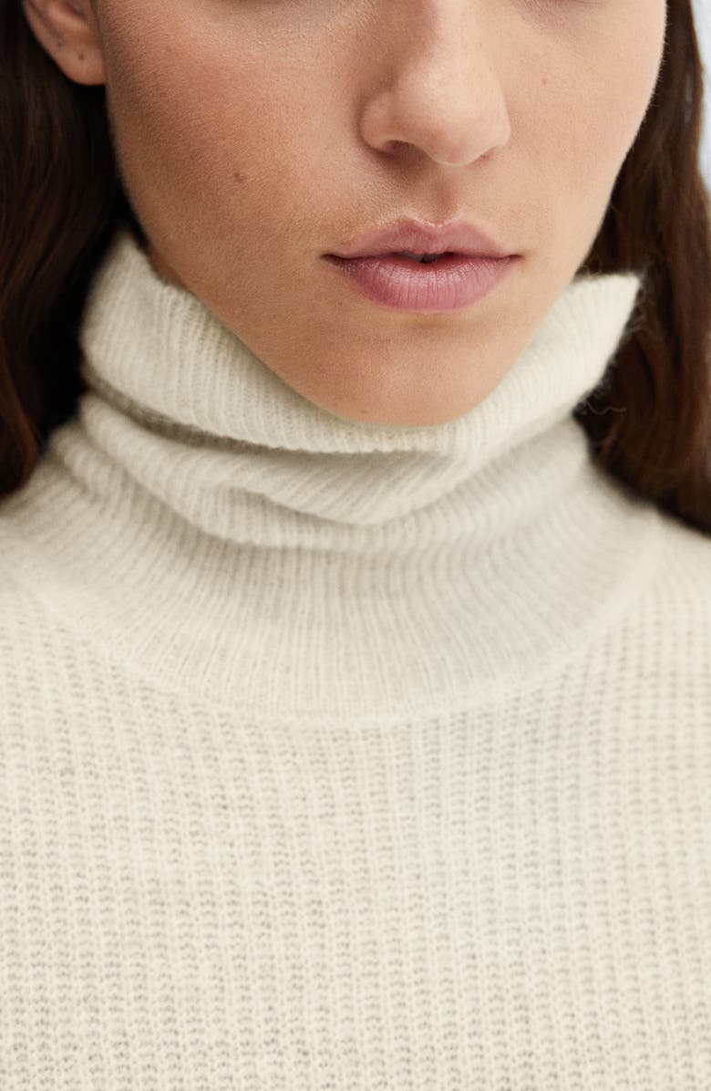 MANGO Turtleneck Long Sleeve Sweater Dress, Alternate, color, 