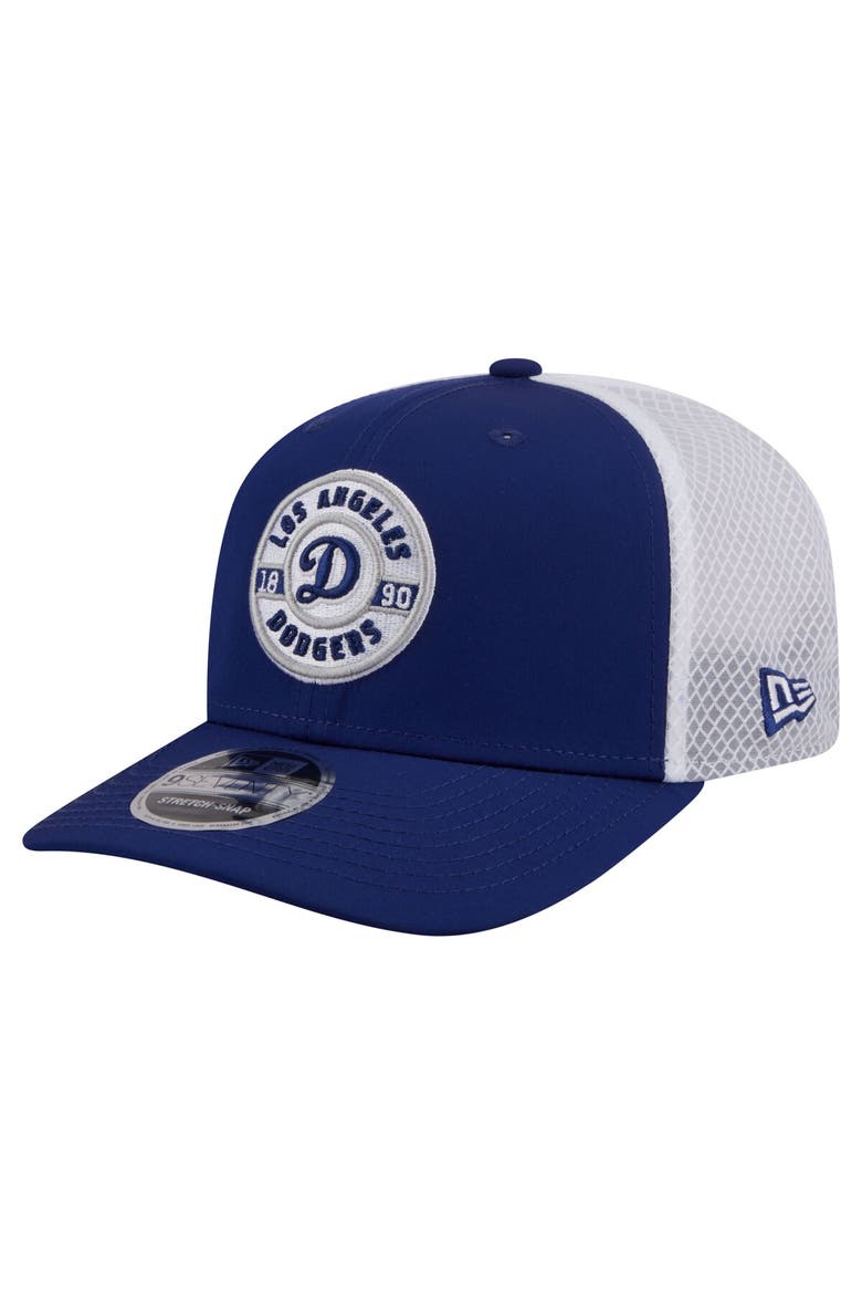 Men's New Era  Royal Los Angeles Dodgers Active 9SEVENTY Adjustable Trucker Hat, Main, color, Royal