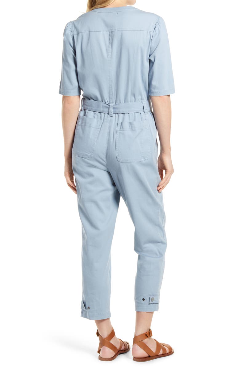 Wit & Wisdom Ab-Solution Button Front Twill Jumpsuit, Alternate, color, 