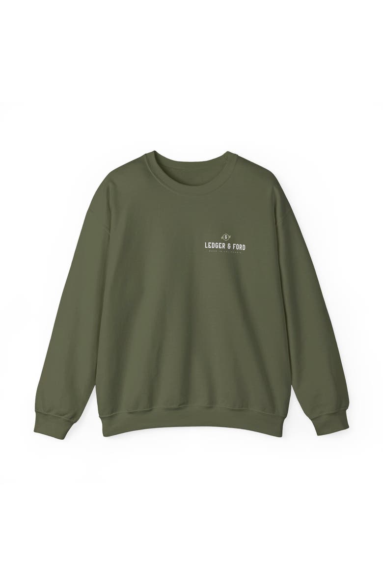 Ledger & Ford Heritage Crewneck Sweatshirt, Alternate, color, Green