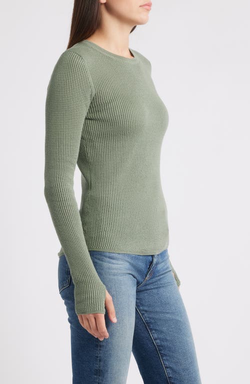 Margaret O'leary Waffle Stitch Top In Green