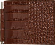 TOM FORD Croc Embossed Leather Bifold Wallet