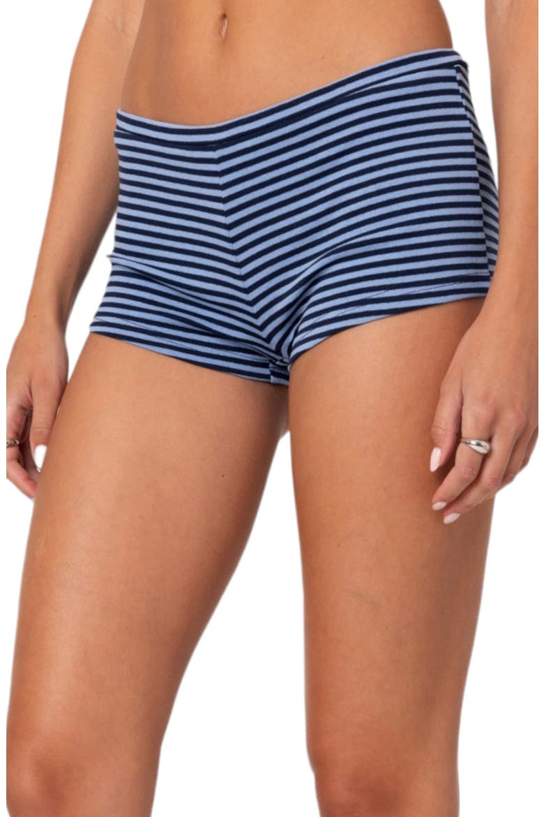 Levia Stripe Microshorts, Alternate, color, BLUE